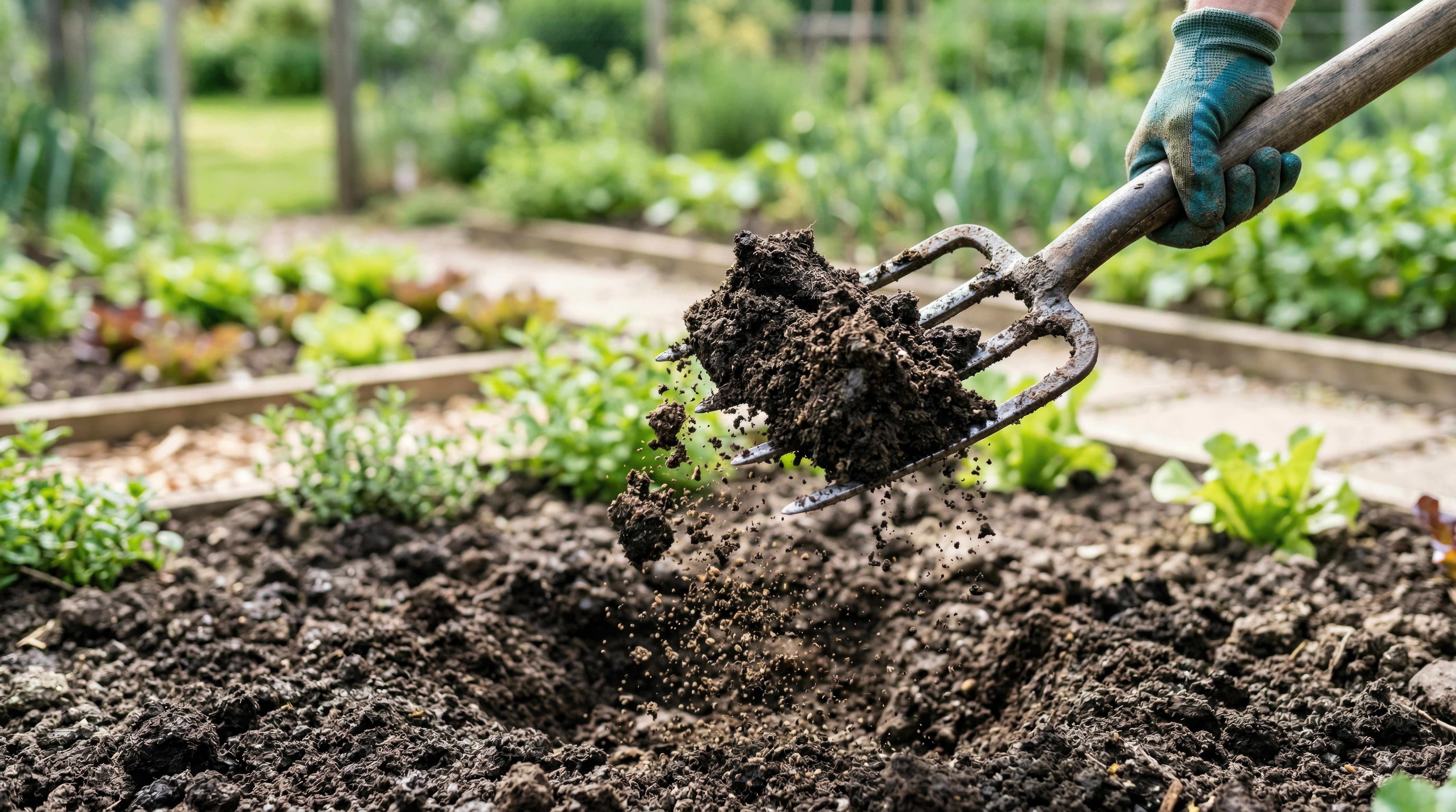 Gartenarbeit mit Technik